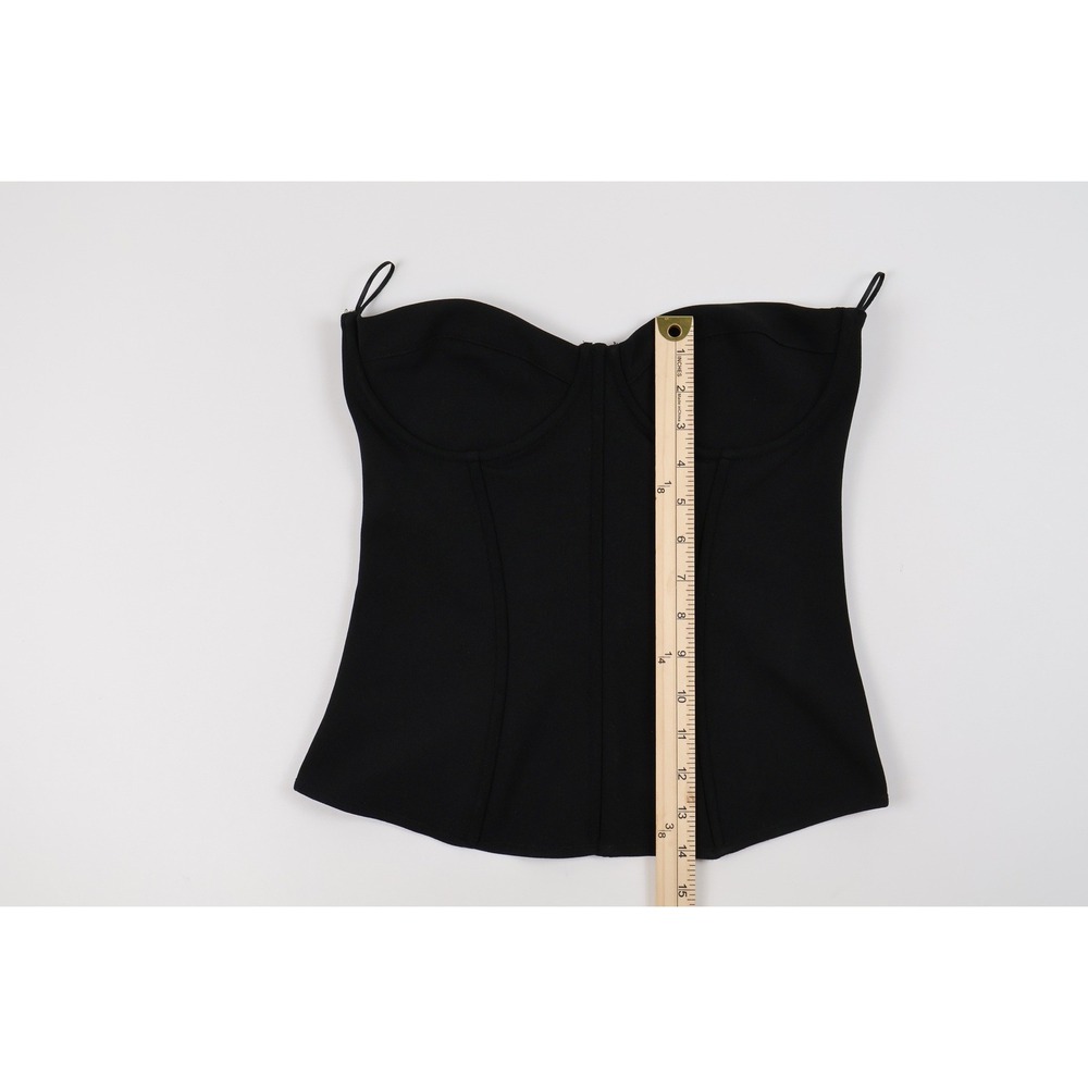 Zara Corset Top Bustier Strapless Black Solid Medium NWT - Picture 3 of 8